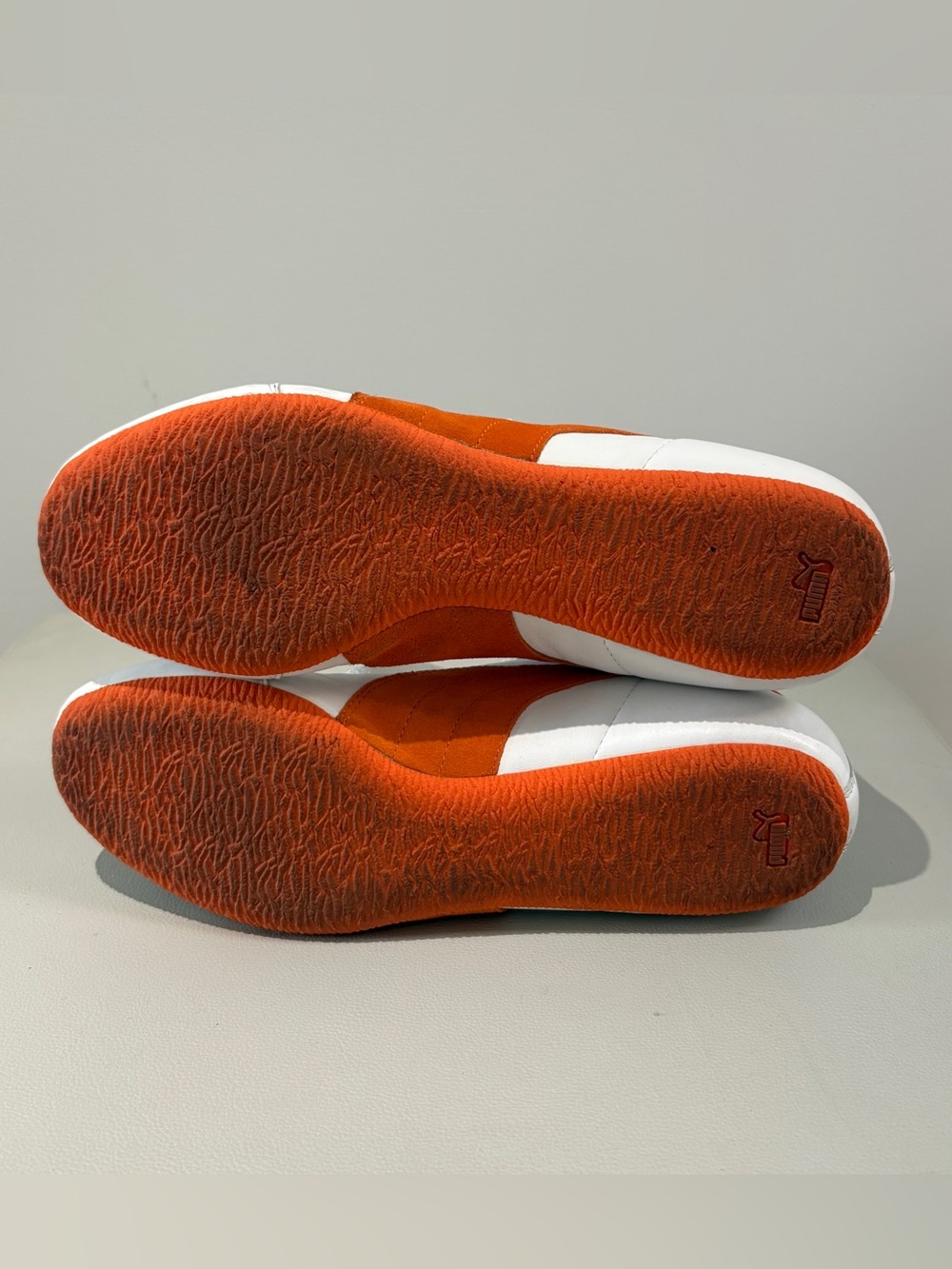 Jil Sander Puma Limited Collab Size 12 White and Orange Low Sneakers Leather EUC - Picture 4 of 5